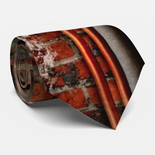 Steampunk - Leidingen en afsluiters Stropdas (Opgerold)