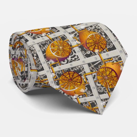 Steampunk Lemons Stropdas (Opgerold)