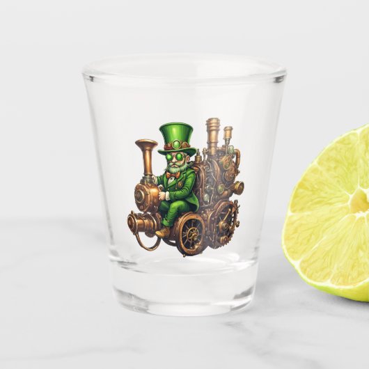Steampunk Leprechaun Shot Glas (Voorkant)