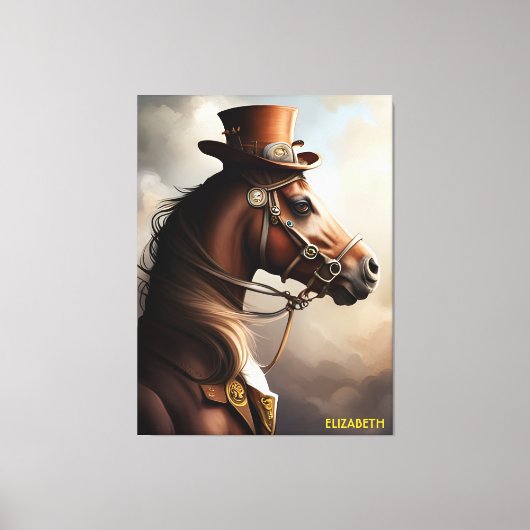 Steampunk Leuk Paard Rusty Fantasy  Paard Canvas Afdruk (Voorkant)