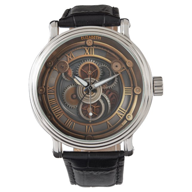 Steampunk Leuke Wandklok Rusty Fantasy  Horloge (Voorkant)