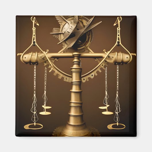 Steampunk Libra Magneet (Voorkant)