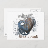 Steampunk, liefhebber hart briefkaart (Voorkant / Achterkant)