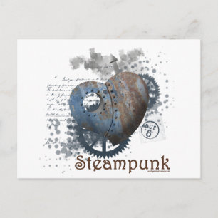 Steampunk, liefhebber hart briefkaart