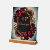 Steampunk Lijst met Red Roses en Gears Acryl Bord (Hoek)
