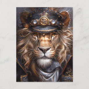Steampunk Lion Briefkaart