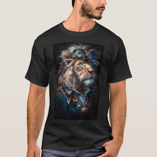 Steampunk Lion T-shirt (Voorkant)