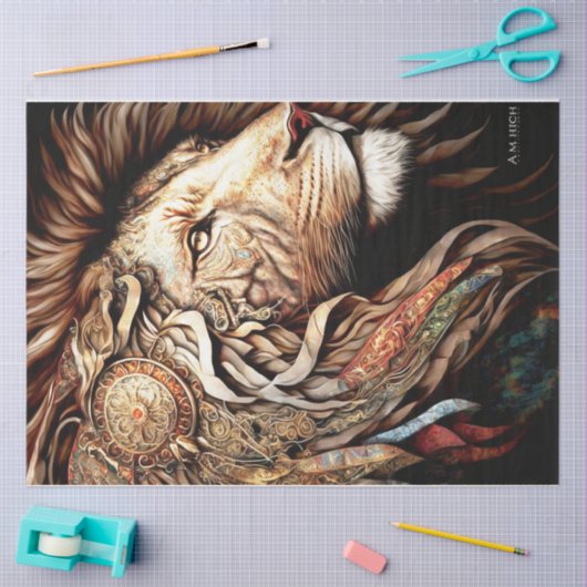 Steampunk Lion Tissuepapier (Craft)