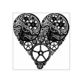 Steampunk Love Heart Rubberstempel (Afrduk)