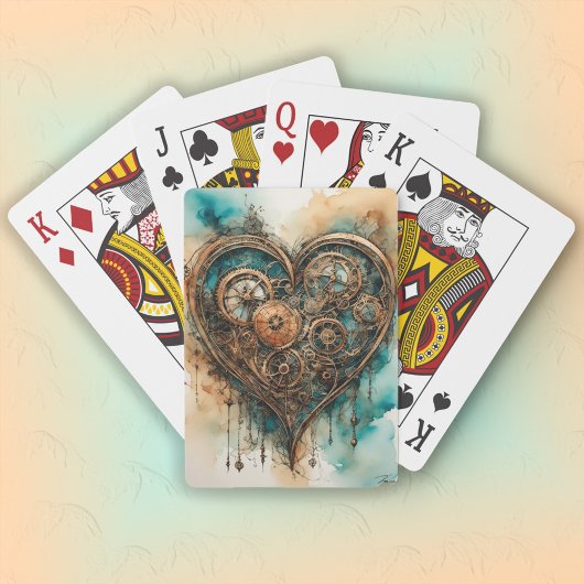 Steampunk Love Pokerkaarten