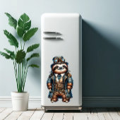 Steampunk luiaard Transparante Sticker