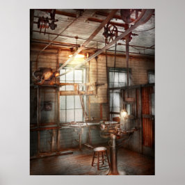 Steampunk - Machinebankwerker - Het slijpstation Poster