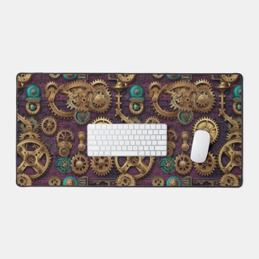 Steampunk Machinery Desk Mat (Keyboard & Muis)