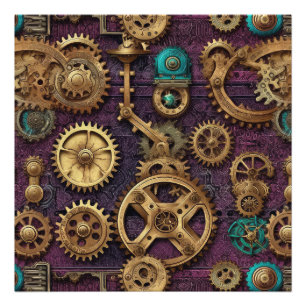 Steampunk Machinery Fotoprint Foto Afdruk