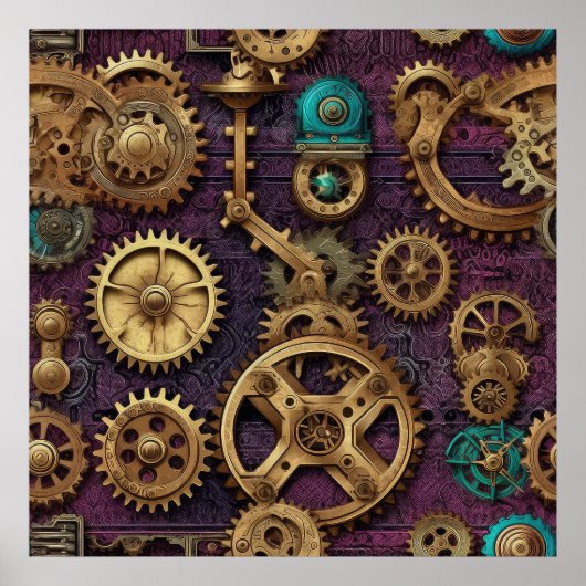 Steampunk Machinery Poster (Voorkant)