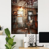 Steampunk - Machinist - Het slijpstation Poster (Thuiskantoor)