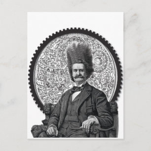 steampunk man briefkaart