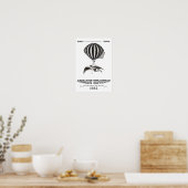 Steampunk-Man met luchtballon Poster (Keuken)