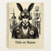 Steampunk Man met oortjes Planner (Voorkant)