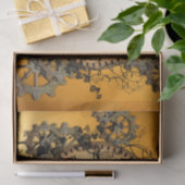 Steampunk, man op een klok tissuepapier (Geschenk)