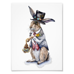 Steampunk March Hare Foto Afdruk