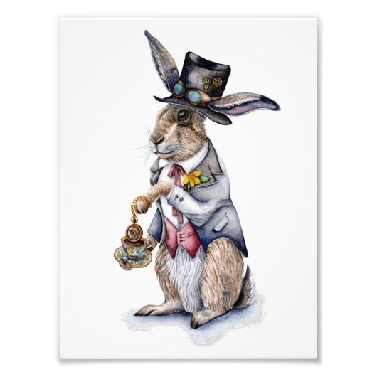 Steampunk March Hare Foto Afdruk (Voorkant)