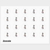 Steampunk March Hare Ronde Sticker (Vel)