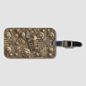 Steampunk-Maschinenwelt Bagagelabel (Voorkant (horizontaal))