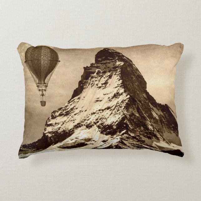 Steampunk Matterhorn Accent Kussen (Voorkant)