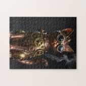 Steampunk Mechanical Cat Portrait Jigsaw Puzzle (Horizontal)