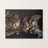 Steampunk Mechanical Cat Portrait Jigsaw Puzzle (Horizontal)