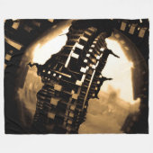 Steampunk Mechanical Gears Fleece Deken (Voorkant (Horizontaal))