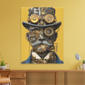 Steampunk Mechanical Gentleman Canvas Afdruk (Insitu (Woonkamer))