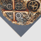 Steampunk Mechanical Gothic Skull FF8R Decoupage Tissuepapier (Detail)