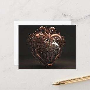 Steampunk Mechanical Heart Briefkaart