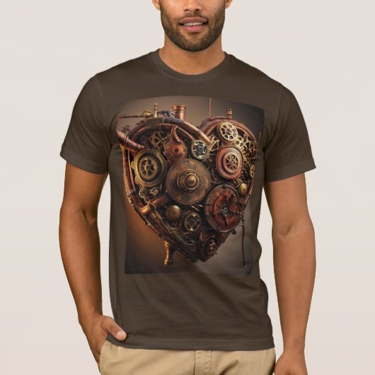 Steampunk Mechanical Heart T-shirt (Voorkant)