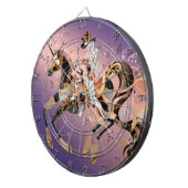 Steampunk Mechanical Horse & Lady Dartboard Dartbord (Voorkant Rechts)