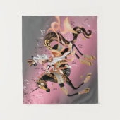 Steampunk Mechanical Horse & Lady Wandkleed (Voorkant)