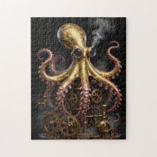 Steampunk Mechanical Octopus on Gears Art Legpuzzel