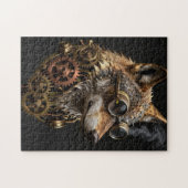 Steampunk Mechanical Wolf Portrait Jigsaw Puzzle (Horizontal)