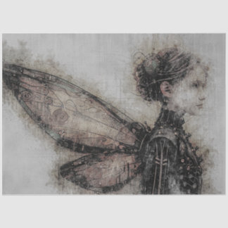 Steampunk Mechanics Fairy decoupage papier