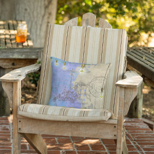 Steampunk Mechanische Edison Light Architect Buitenkussen