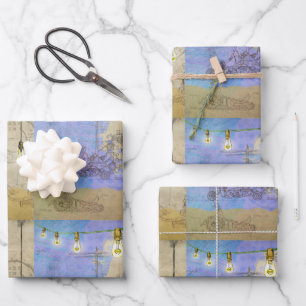 Steampunk Mechanische Edison Light Architect Inpakpapier Vel