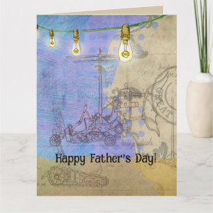 Steampunk Mechanische Edison Light Architect Kaart