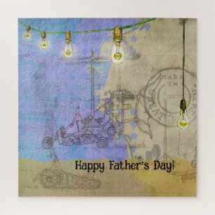 Steampunk Mechanische Edison Light Architect Legpuzzel