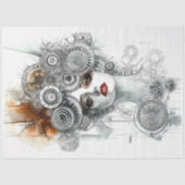 Steampunk Mechanische Elegante Vrouw N1 Decoupage Tissuepapier (Voorkant)