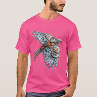 Steampunk Mechanische Vogel Illustratie Art Print T-shirt
