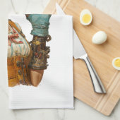 Steampunk meisje zelfverzekerd OK gebaar Theedoek (Quarter Fold)
