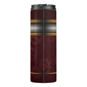 Steampunk, messing op kroontandwielen, monogram thermosbeker (Achterkant)