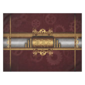 Steampunk, messing op tandwielen, monogram tafelkleed (Voorkant (Horizontaal))